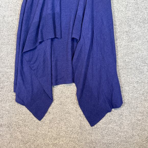 Eileen Fisher Sweater Womens 1X Blue Silk Cotton Sleeveless Cardigan Plus Size - Picture 3 of 10